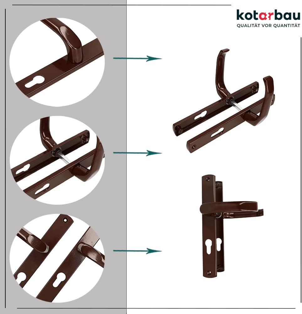Door handle-Diana door handle length 72 BROWN