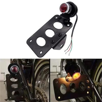 Fanale posteriore universale per moto con staffa targa e luce stop per Harley, Honda, Yamaha, Suzuki