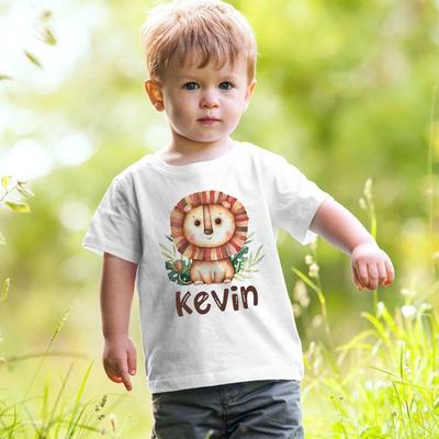 T-shirt d'anniversaire personnalisé imprimé en 3D pour garçons et filles, t-shirt de fête d'anniversaire avec animaux de safari avec nom, vêtements, cadeaux pour enfants