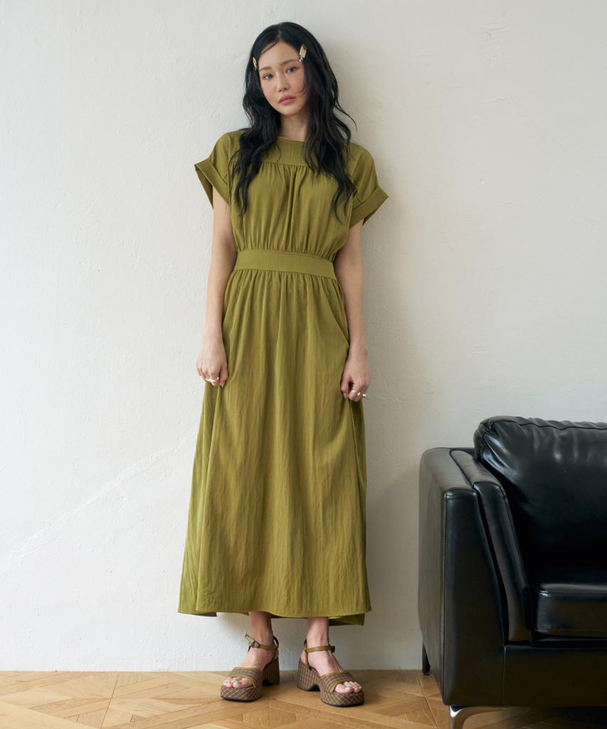 Moleubeu13 Sage Pure Shirring Dress (Ivory)