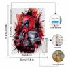 5D DIY Diamond Art Painting Kits for Adults, Deadpool Full Round Crystal Diamond Kits for Beginner for Home Wall Decorate