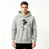 Men's Printed Pullover Hoodie, Anime Snake Samurai Pattern Casual Long Sleeve Hooded Sweatshirt