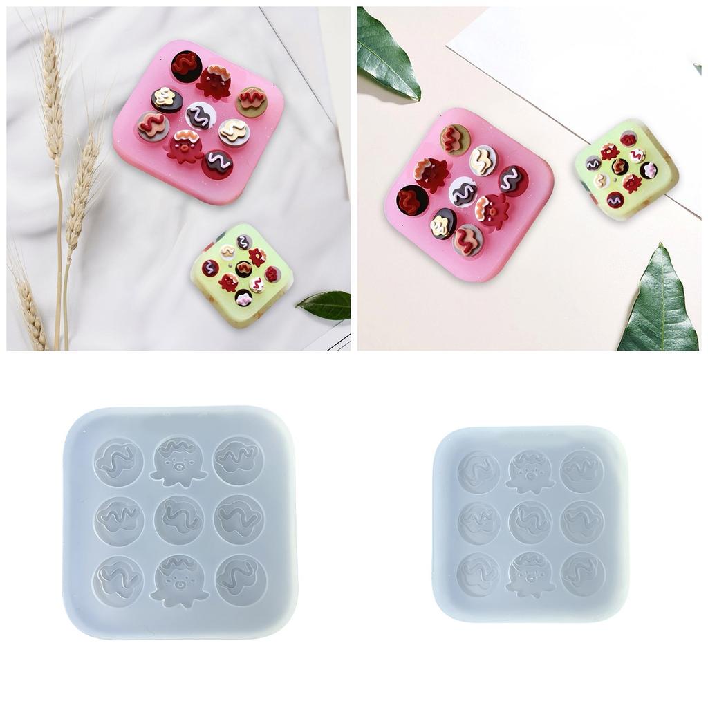 Multipurpose Sturdy Silicone Mould for Crafting Unique Octopus Balls Shaped Waterproof and Portable Home Decoration