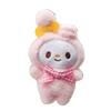 Kawaii Plush Doll Toy Cute Cartoon Hello Kitty Kuromi My Melody Cinnamoroll Plushie Keychain Bags Pendant Decoration Gift
