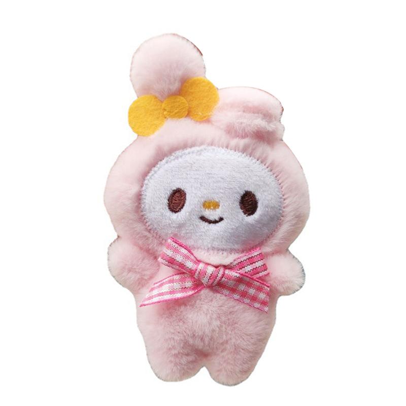 Kawaii Plush Doll Toy Cute Cartoon Hello Kitty Kuromi My Melody Cinnamoroll Plushie Keychain Bags Pendant Decoration Gift