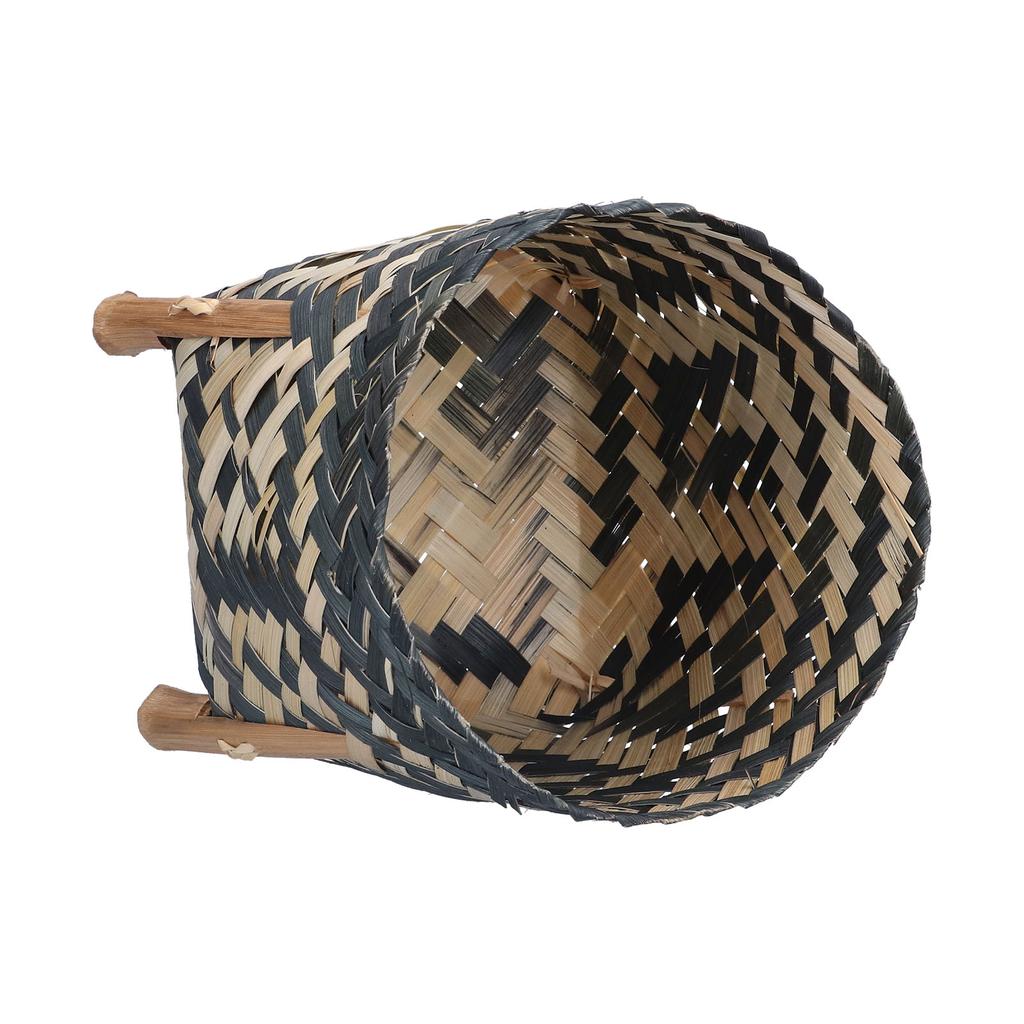 Handwoven Basket, Natural Planter for Indoor Plants Living Room Decor
