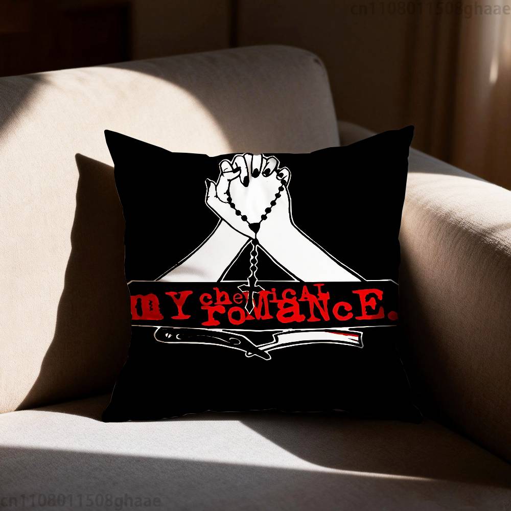 My Chemical RRomance Pillowcase Casual Style Decoration Suitable for Home Decoration Excluding Pillow Core