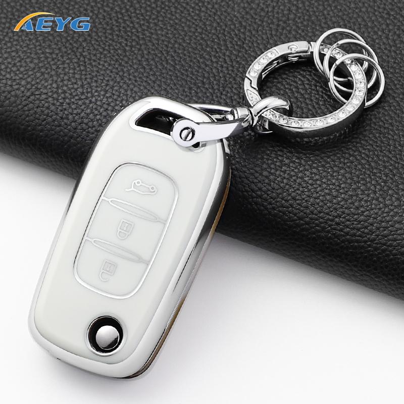 Car Key Case Cover Fob For Lada Vesta Granta Xray Kalina Priora Sedan Sport For Renault Fluence Clio Megane Keychain Accessories