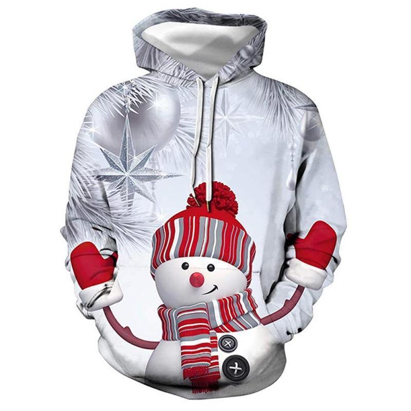 2024 New 3D Digital Printing Men's Fashion Hoodie Christmas Series Pattern Sweatshirt Men's And Women's Same Top Clothing