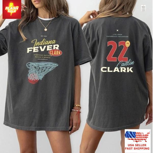 Trending Caitlin Clark Indiana Fever Hoops T-Shirt, Unisex Comfort Colors Shirt Unisex T-Shirt XXL