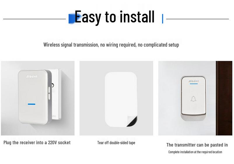 Smart Wireless Electronic Music Doorbell, Long-Distance Range