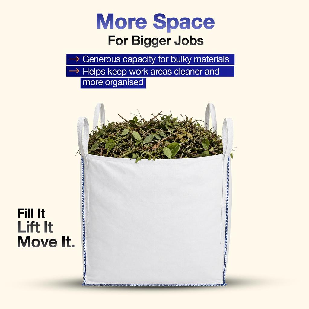 One Ton Bags – Jumbo Bulk Bags, Heavy Duty Tonne Bags for Waste, Rubble & Storage
