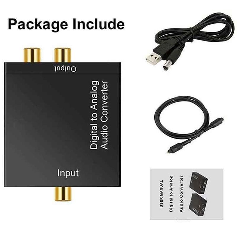 1080P 1920*1080 To Analog Audio Converter Adapter For TV Amplifier Decoder Optical Fiber Coaxial Signal To Analog DAC Spdif