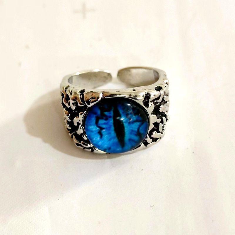 Jewelry Retro Domineering Open Adjustable Ring Men's Trendy Punk Devil's Eye Ring