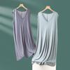 Women's Plus Size Sleeveless Long Solid Color Dress for Spring and Summer - Perfect for Home and Outer Wear