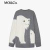 MO&Co. Women's Plush Pattern Lambswool Pullover Sweater