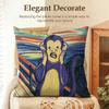 Edvard Munch The Scream Funny Cushion Cover Natural Linen Organic Fabric DoubleSided Printing Sofa Home Decor Gift Pillow Case