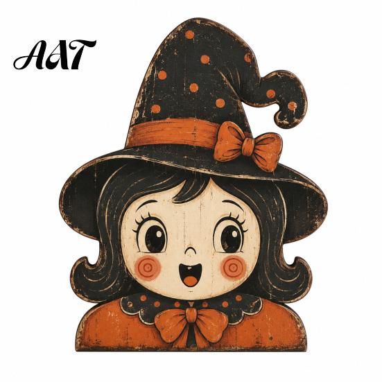 Vintage Style Desktop Ornaments Halloween Tiered Tray Decorations, Wooden Tabletop Ornaments, Centerpiece Rustic Farmhouse Holiday Decor