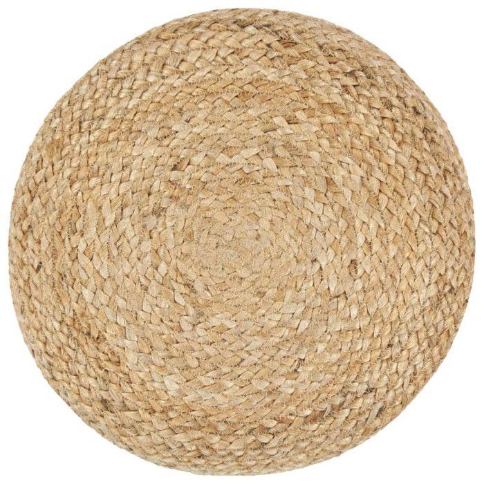 VidaXL Pouf fait à la main 40 x 45 cm Jute