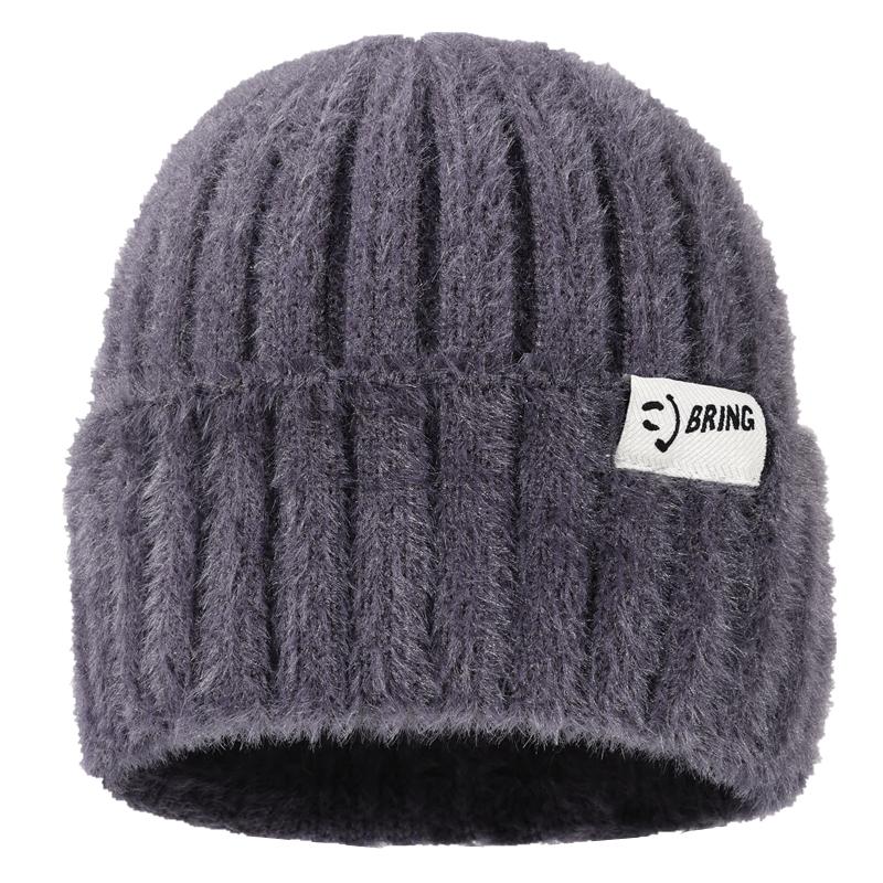 Neuer Stil Kpop Stil Hut Kunstpelz Mütze Süße Winter für Frauen Warm halten Dandy Hüte für Mädchen Outdoor Streetwear Strickmütze