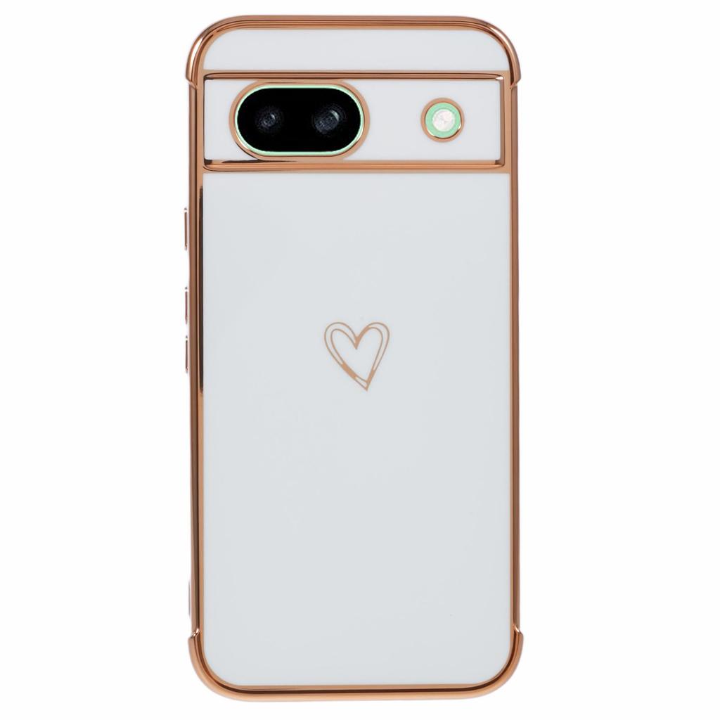 For Google Pixel 8a Case Love Heart TPU Shockproof Protective Phone Cover