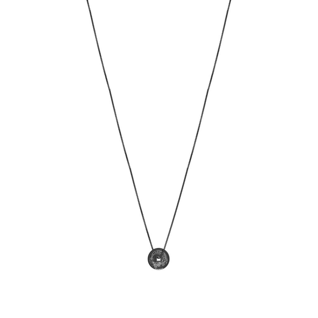 Emporio Armani Black Stainless Steel Pendant EGS3045001 Men's Necklace,