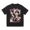 Jang Wonyoung Graphic Tee - Korean Loose Fit Cotton Shirt