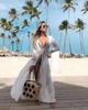 Seaside Cotton Beach Dress: Loose Bikini Cover-up, Sun Protection Shawl, Cardigan for Spring.