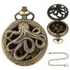 Unique Pocket Watch Case with 7pcs/set Metal Polyhedral Dices Pendant Fob Chain