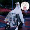 Electric Bike Raincoat for Women, Anti-Storm Matte Rainwear, Cute Transparent Rain Poncho, Thickened Internet Celebrity Style, Single-Person Full-Body
