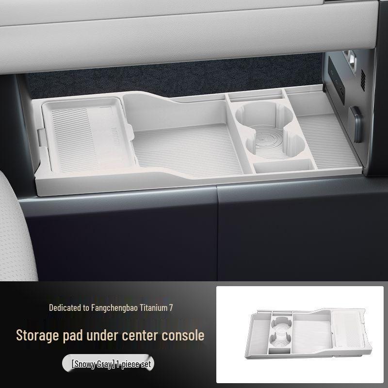 Leopard Titanium 7 Console Silicone Storage Box for New Car Armrest
