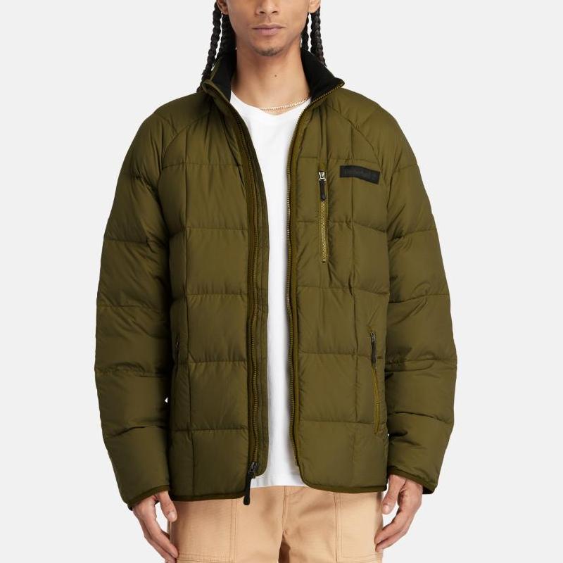 Timberland Solid Logo Waterproof Warm Jacket Men Jackets Army-Green A2N8M-302
