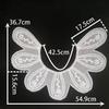 Black & White Polyester Embroidered Lace Collar for DIY Cheongsam Dress Crafting