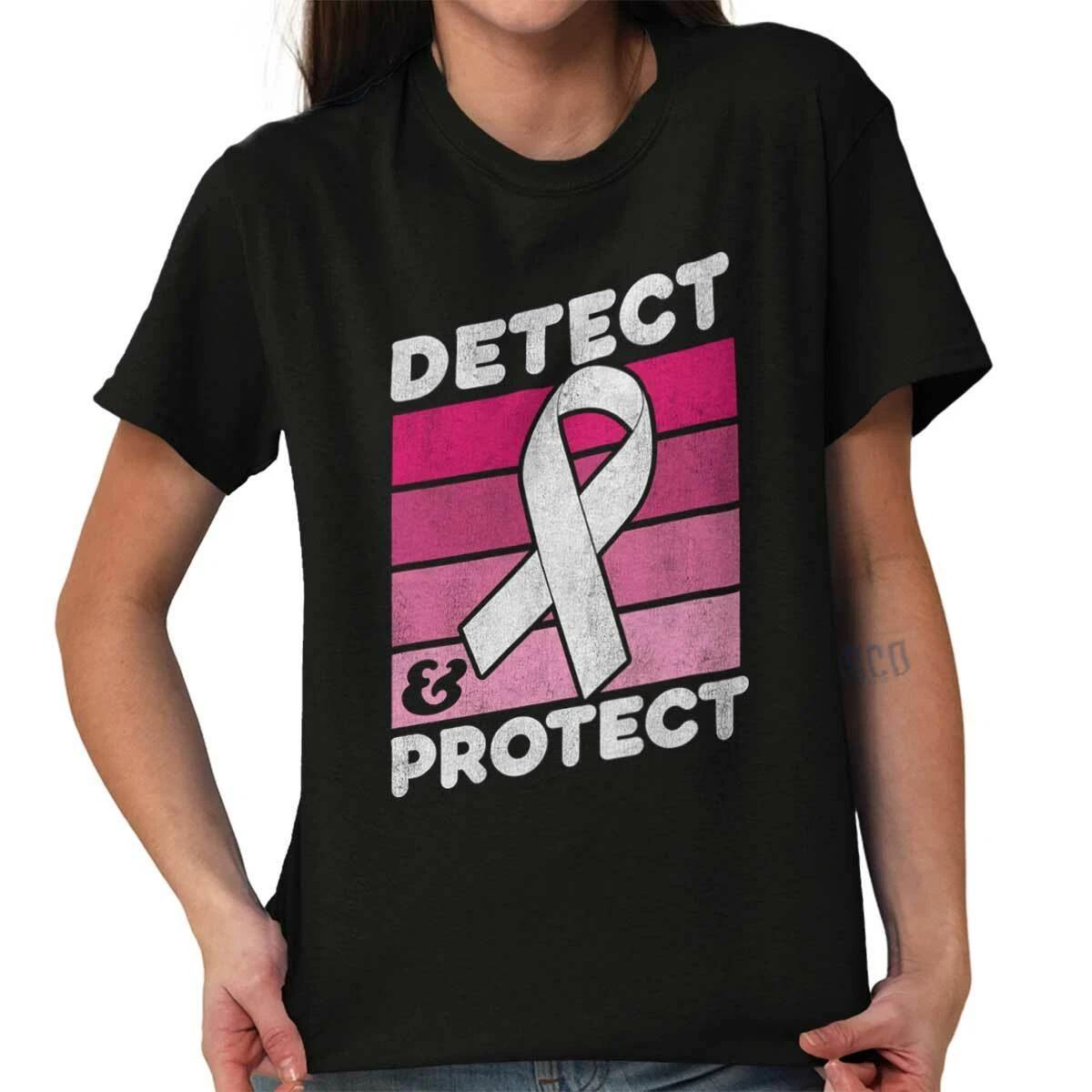 Breast Cancer Early Detection Awareness Gift Womens Graphic Crewneck T Shirt Tee XL