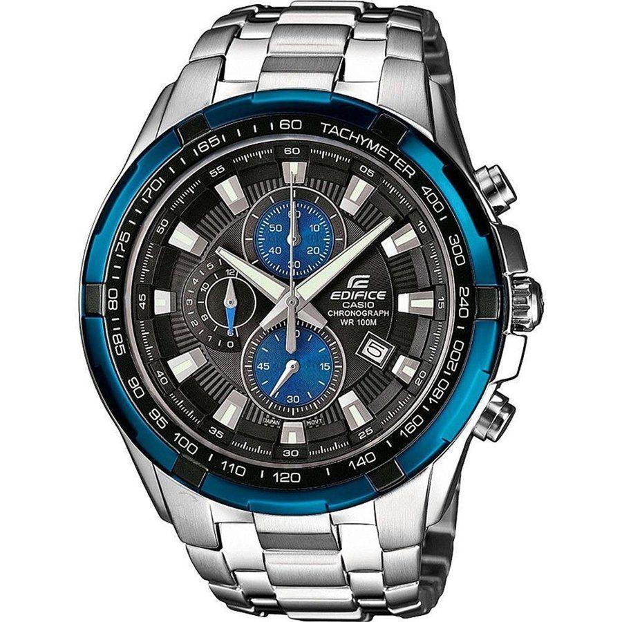 CASIO EFR-539D-1A2 Watch Men s Blue Silver Casio EDIFICE 100m Waterproof Chronograph Parallel Import Product