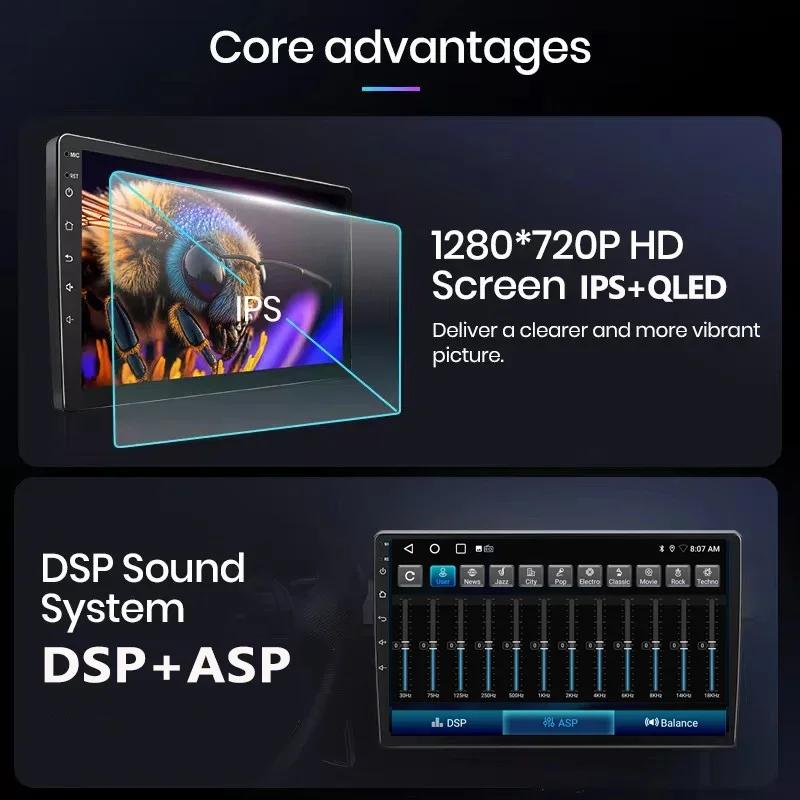 Car Android 4G 64G Multimedia Radio Carplay Auto Player GPS Navigation for Toyota Hyundai Nissan Kia LADA FIAT Jeep 7 9 10 Inch
