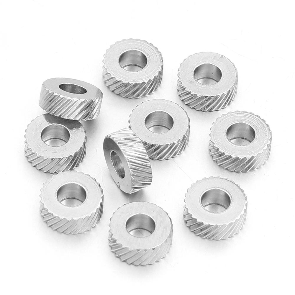 10-20pcs/lot Stainless Steel Spacer Beads Round Flat Texture Beads Loose Beads For DIY Bracelet Necklace Jewelry Making Supplies