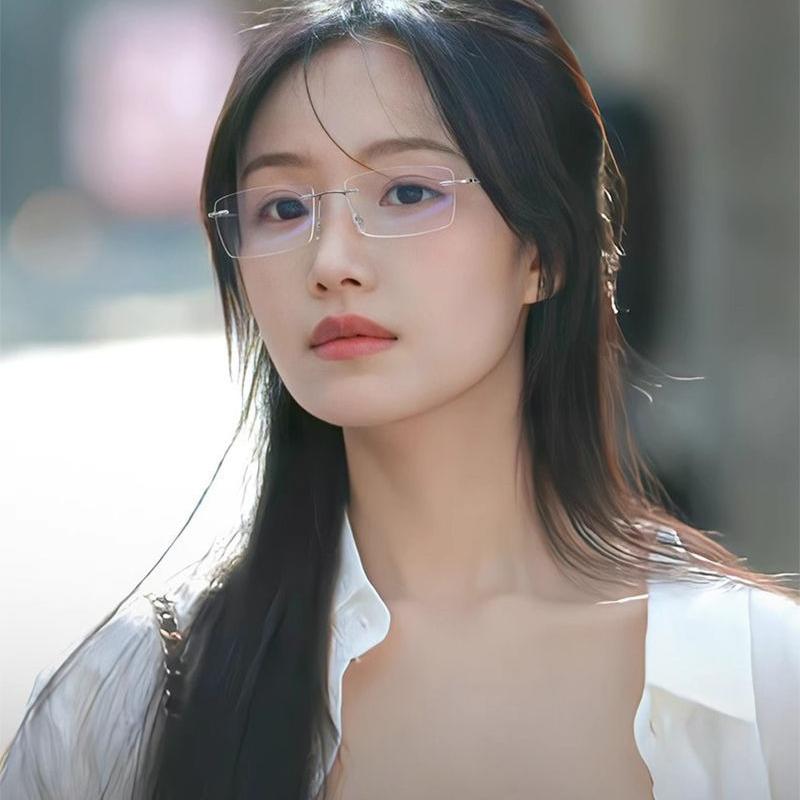 Ultralight Frameless Eyeglasses Titanium Alloy TR90 Glasses Frame Men High Quality Super Stretch Metal Temple Eyeglasses Frame