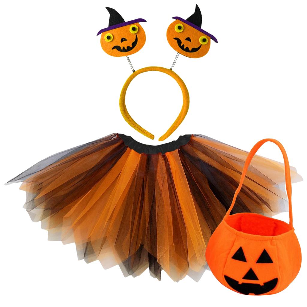 Halloween Costume for Girls, Pumpkin Skirt, Outfit