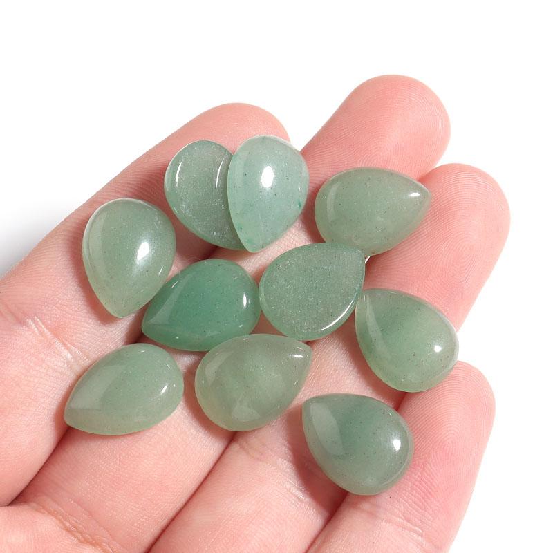 LOULEUR WaterDrop Natural Stone Cabochon For Jewelry Making Tiger Eye Amethyst Lapis Lazuli Agate Stone Beads for Handwork