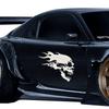 Car Stickers Halloween Skull Flame Skull Bumper Stickers Personalized Reflective Scratch Cover Decorative Stickers Car Decal