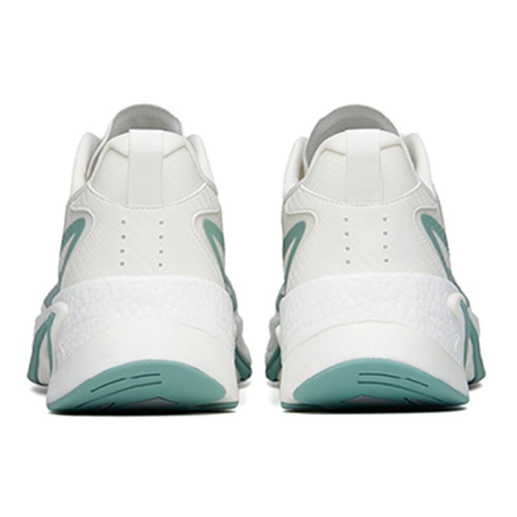 Anta Cushioning Slip Resistant Abrasion Resistant Low top Running Shoes Men's White Green 112225596-3