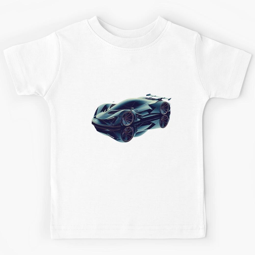 Abstract, Mirrored Fantasy Sportscar Kids T-Shirt 150