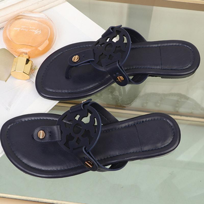 Luxury Desinger Women Shoes Slipper Summer Leather Women 'S Sandal Casual Slides Outdoor Female Flip Flops