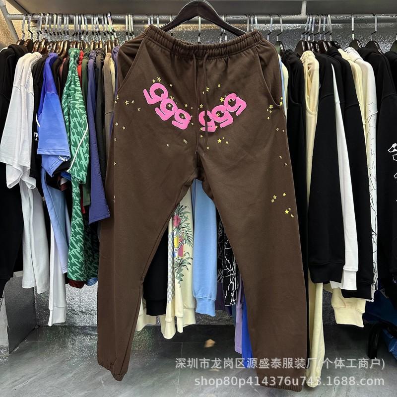 2026 Unisex 555555 Mesh Foam Print Hip Hop Loose Heavyweight Fleece Hooded Sweatshirt