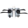 Door Interior Lever Black Passage Handle with Lock Easy Install Iron Aluminium Door Handle for Bedroom Bathroom Closet