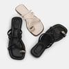 Women's Thick Sole Cross Strap Beach Sandals with Toe Separator