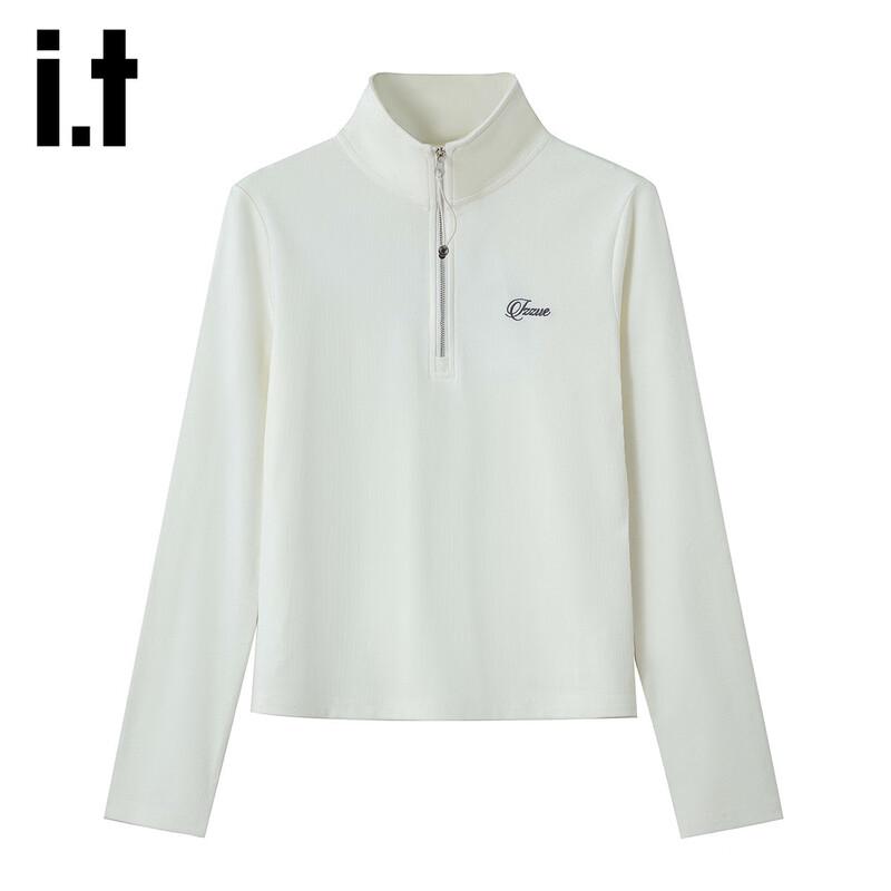 Izzue Women's Half-Zip Polo Long-Sleeve T-Shirt