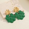 Exaggerated 18K Gold Leaf Earrings: High-End European Style with a Personalized Touch