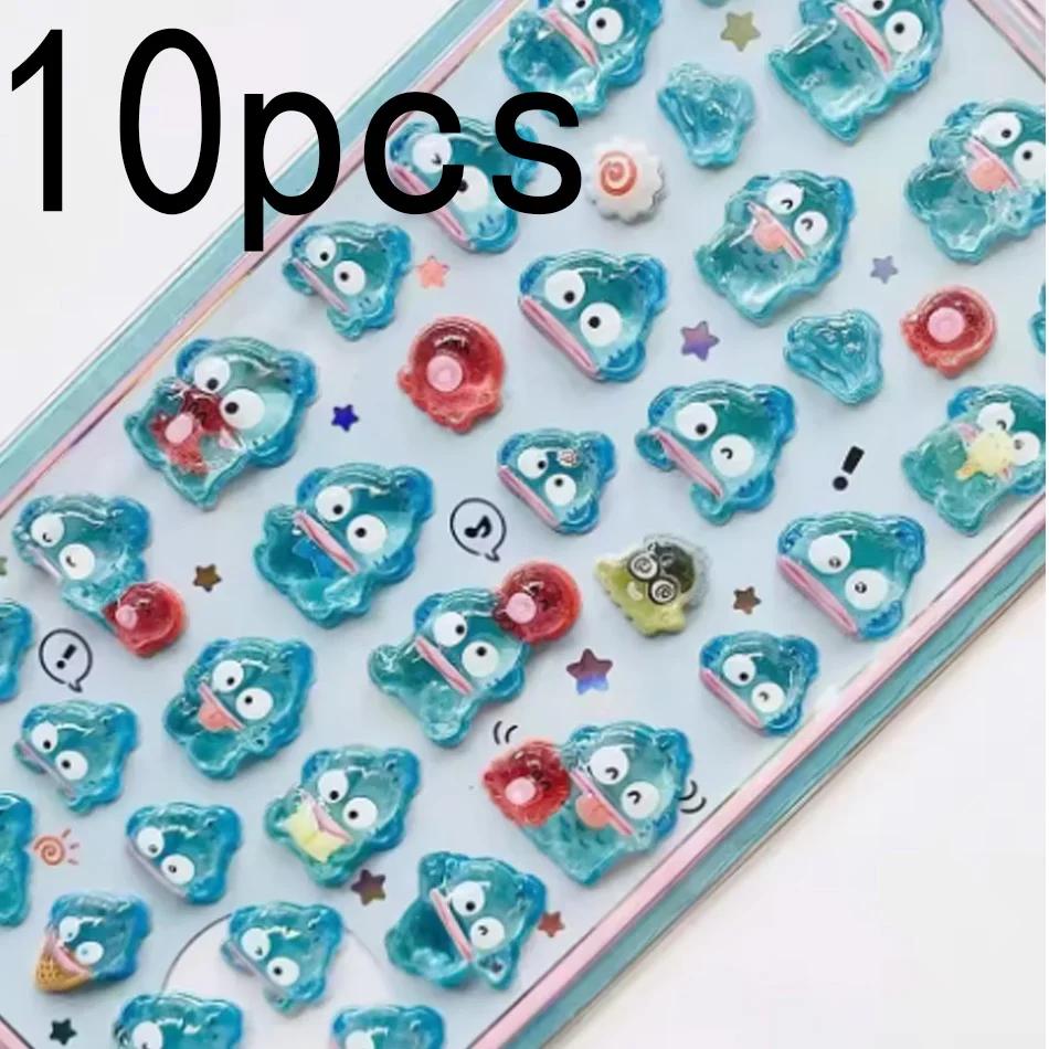 2026 Anime Hellokitty Hangyodon Cinnamoroll 3Dtransparent Jelly Sticker Crystal Decorative Stickers Children's Phone Casesdiy
